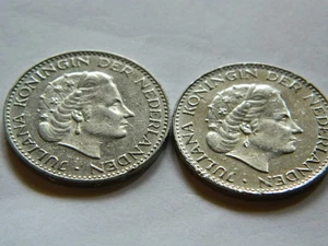 1967 2x 1 Gulden - Juliana - Niederlande - 1x vz / 1x vz - Bild 1 von 6