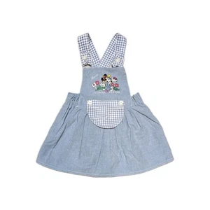 Vintage Disney Mädchen Strampler 18 Monate Blau Blumen Garten Mini Maus - Bild 1 von 4