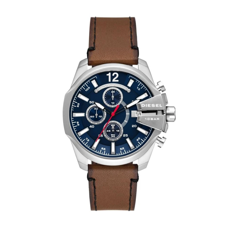 Reloj de Hombre DIESEL BABY CHIEF DZ4599 Chrono Cuero Brown Azul - Imagen 1 de 1