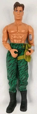 罕见老式特种部队乔·麦克斯钢制可动人偶 1998 年美泰旋转仿生二头肌 — 第 1/4 张图片