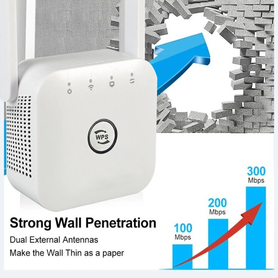 New UltraXtend WiFi 4 All RoutersWiFi Booster with Ethernet Port 2.4ghz White - Image 1 of 4