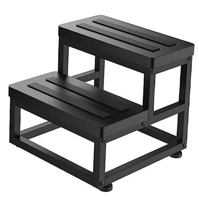 Step Stools for Adults Kids, Heavy Duty Stepping Stools Thickness: 1 INCH Black - Image 1 of 4
