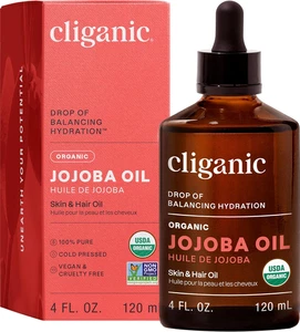 Bio Jojobaöl, 100% rein (4oz) | Feuchtigkeitsspendend für Gesicht, Haare, Haut & Nägel  - Bild 1 von 17