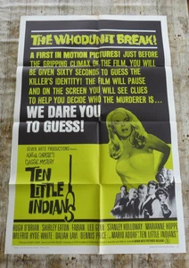 ZEHN KLEINE INDIANER ORIGINAL 1965 KINO FILM FILM 1 BLATT POSTER Shirley Eaton - Bild 1 von 12