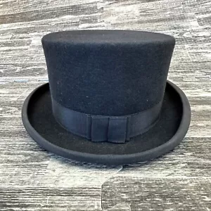 Christys London Vintage Reitmütze selten schwarz 100 % Wollfellfilz 6 7⁄8 NEU - Bild 1 von 10
