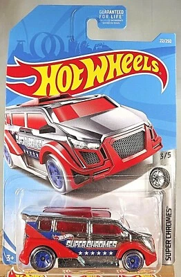 2019 Hot Wheels #22 Super Chromes SPEEDBOX Chrome Variation w/Blue Wheels 5 Sp - Image 1 of 4