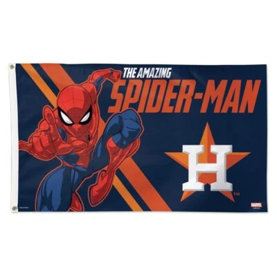 Wincraft Flag MLB Houston Astros x Marvel Spider-Man Deluxe 3’x5’ Flag - Image 1 of 3