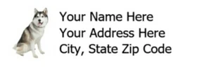 SIBERIAN HUSKY - Rücksendeadresse Etiketten - 1" x 2 5/8" - personalisiert - Bild 1 von 21
