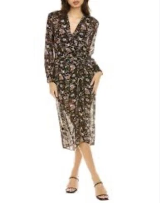 Vestido midi RAG & BONE ámbar estampado floral crepé de chino Foto 1 de 4