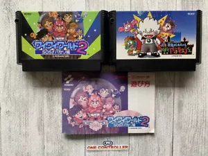 Nintendo Famicom NES Wai Wai World 2 & AKUMAJOU SPECIAL BOKU DRACULA KUN Japan - Picture 1 of 10