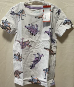 Cat & Jack Boys Girls Short Sleeve T-shirt 3T White Dino/5R82X - Picture 1 of 4
