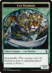 Cat Warrior Token (2/2 Forestwalk) | C18 Commander 2018 | NM MTG Lord Windgrace - Picture 1 of 1