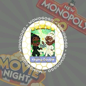 🟢 Keying Double Sticker - Mono_Poly_Go_Stickers_5 stars - Movie Night Album - Picture 1 of 2