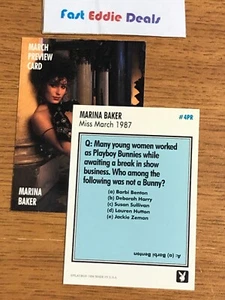 PLAYBOY 1994 MARINA BAKER COLLECTOR CARD 4PR MISS MARCH 1987 NEAR MINT - Picture 1 of 1