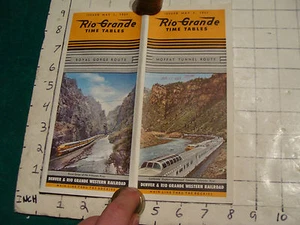 HIGH GRADE brochure: RIO GRANDE time tables 5-1-1957, CALIFORNIA ZEPHYR, 20pgs - Picture 1 of 3