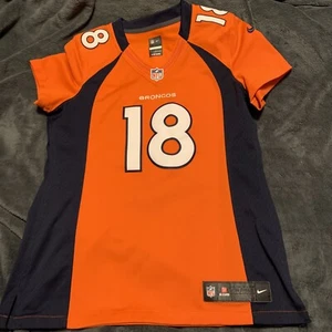 Nike Peyton Manning Jersey #18 NFL Top Denver Broncos Woman’s Size Medium Shirt￼ - Picture 1 of 8