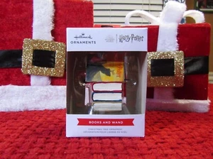2022 Hallmark Harry Potter Stacked BOOKS AND WAND Christmas Ornament-New In Box - Picture 1 of 5