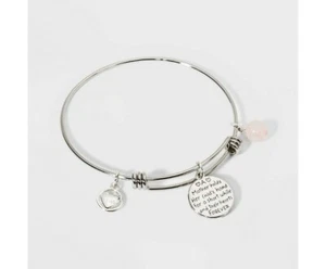 Stainless Steel Mother and Child Expandable Bangle Bracelet Gifts for Her - Picture 1 of 11
