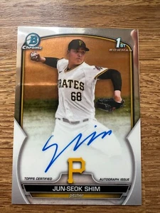 2023 Bowman Chrome - Prospect Autographs Jun-Seok Shim #CPA-JSH Pirates MLB - Picture 1 of 1
