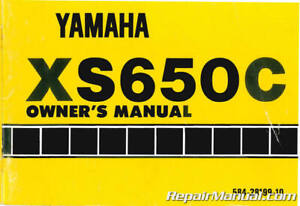 1975 Yamaha XS650C Motorcycle Owners Manual