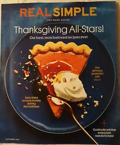 Real Simple Nov 24 FREE SHIPPING thanksgiving NEW caregivers, common pie problem - Picture 1 of 10