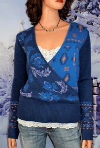 SUNDANCE CATALOG Galaxy Delight Surplice Sweater Size Petite X Large - Picture 1 of 3