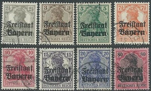 1919 GERMANIA ANTICHI STATI BAVIERA USATO SOPRASTAMPATO SERIETTA - RB44-5 - Picture 1 of 1