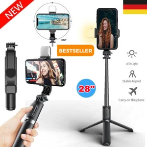 Selfie Stick Bluetooth Stativ Teleskop Stange Fernbedienung Handy Smartphone A+ - Zdjęcie 1 z 18