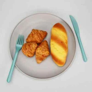 Juego de 4 Platos Microondas Apto para Lavavajillas 10.5" Gris Cena Almuerzo - Imagen 1 de 4