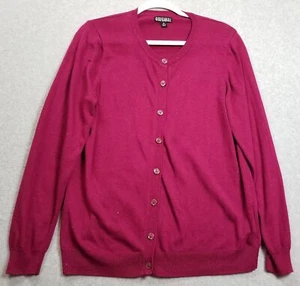 Nicole Miller Cardigan Sweater Women’s Extra Large XL Pink Metallic Long Sleeves - Picture 1 of 11