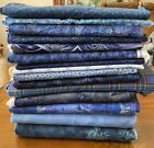 Vintage Cotton Fabric Lot Quilting Crafts 6 lbs. Blues Lot #5