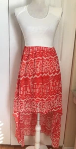 NEU TEA N ROSE Junior Damen High Low unebener Saum ärmelloses Kleid Gr. Small - Bild 1 von 5