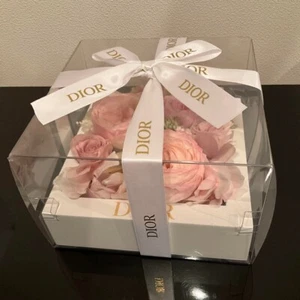 Christian Dior Preserved Flower Rose Novelty Pink Green 13.5×13.5×9cm Japan 2023 - Picture 1 of 11