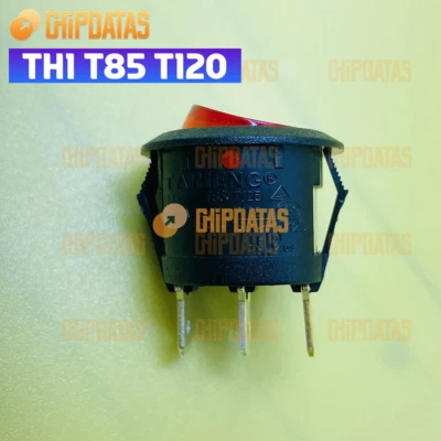 CHIP DATAS 1PCS TAIHENG TH1 T85 TH1 T85 T120 Red Lamp Rocker Switch 15A 125/250VAC 3 Pins
