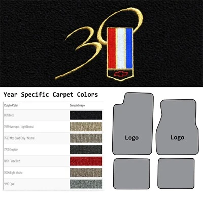 Alfombrillas ACC 1997 Chevrolet Camaro 30 aniversario logotipo Camaro 4 piezas Cutpile Foto 1 de 4