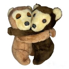 Fun Farm Dakin Hugging Teddy Bears Plush Vintage 1978 Korea Stuffed Animal Toy