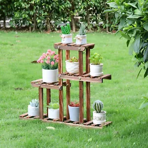 Multi-tiered Plant Stand Succulent Pots Display Rack Balcony Indoor Outdoor DIY - Picture 1 of 12