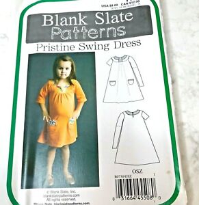 Girl's Pristine Swing Dress Blank Slate Patterns Sizes 18 months - 8 Uncut