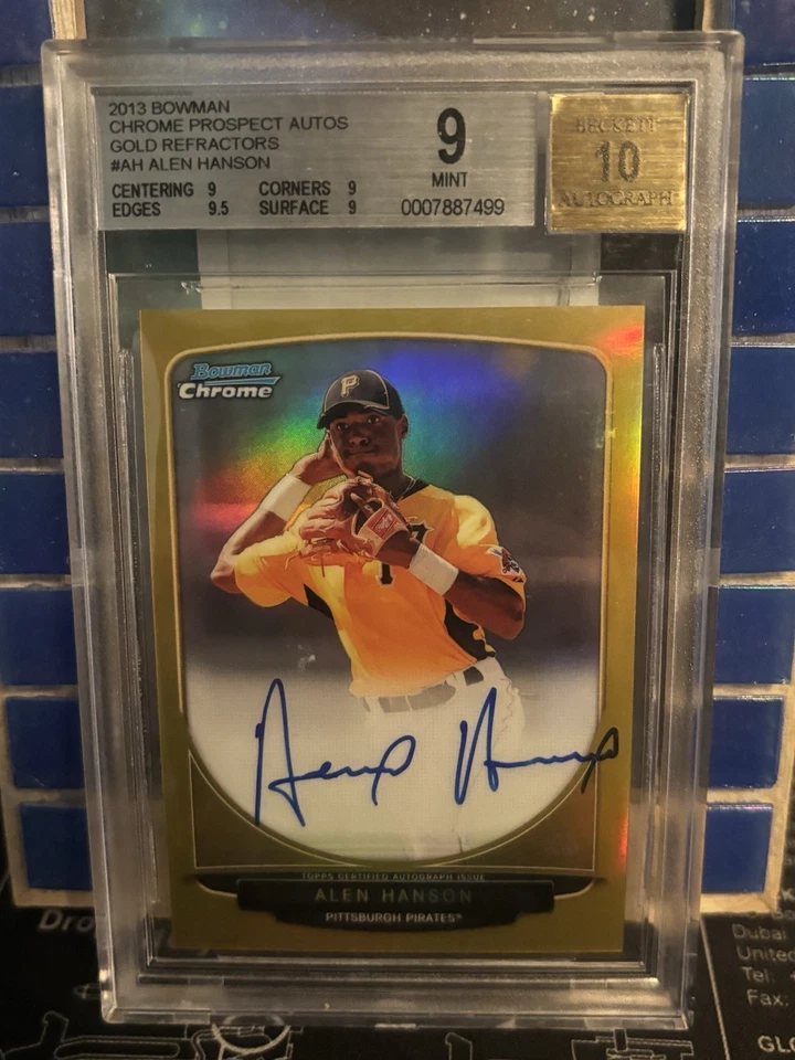 2013 Alen Hanson Bowman хром перспективы автографы гольф переливающиеся /50 #BCP-AH - Изображение 1 из 2