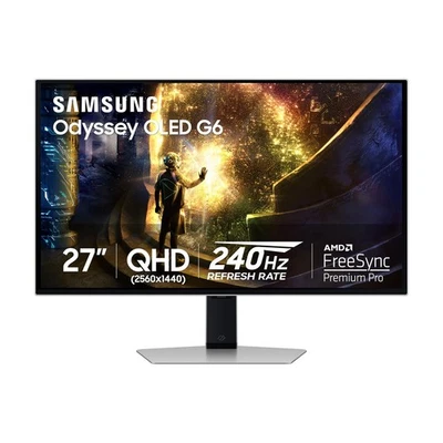 Samsung 27" Odyssey OLED G6 (G61SD) Dual QHD 240Hz 0.03ms Gaming Monitor - Image 1 of 4