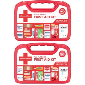 2 PACK  All-Purpose Portable Compact Emergency First Aid Kit with 320 pieces - Picture 1 of 9