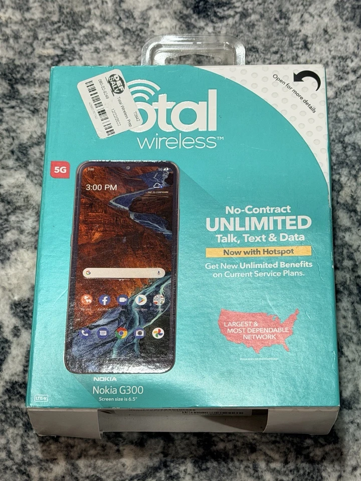 Nokia G300 5G - 64GB - Black Prepaid Smartphone -Total Wireless - Image 1 of 4
