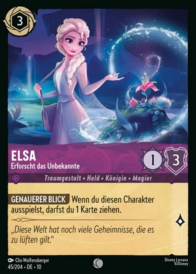 Lorcana Elsa - Erforscht das Unbekannte (V.1) 10WHI-045 Common Deutsch Neu Foil - Bild 1 von 2