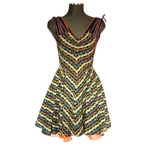 Vintage Kate Moss Topshop Ditsy Floral Mini Corset Dress Size 8 Boho Cottage - Picture 1 of 9
