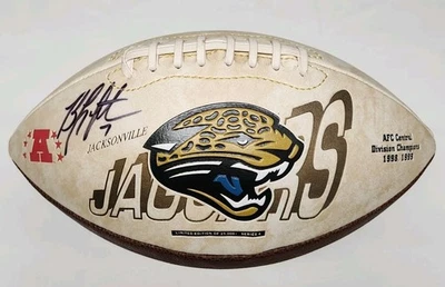 Fútbol americano autografiado por Byron Leftwich Wilson Jacksonville Jaguars Foto 1 de 3