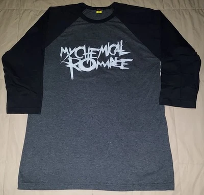 CAMISETA MANGA 3/4 MY CHEMICAL ROMANCE MEDIANA PUNK ROCK BÉISBOL DESFILE NEGRO Foto 1 de 4