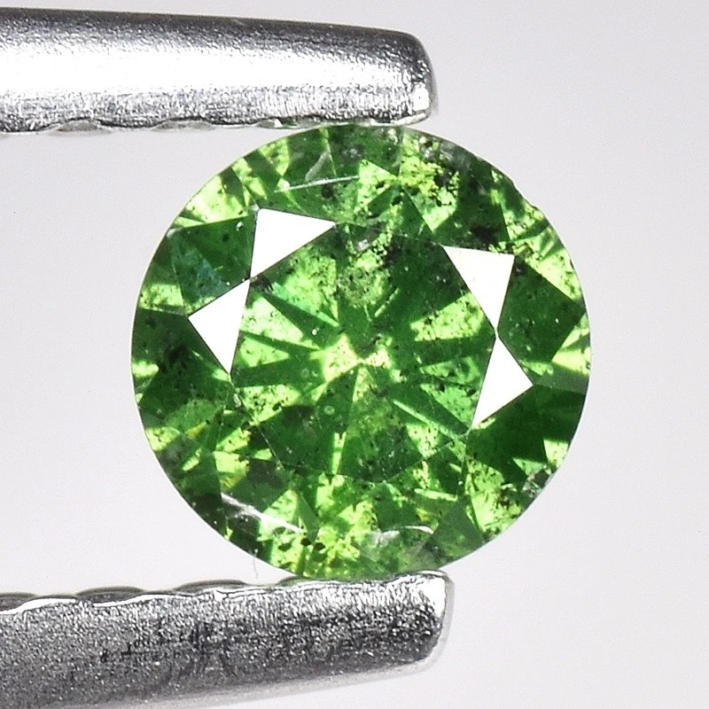 0.21ct Natural Loose Diamond Round Cut Treated Green -  I2 Clarity 3.7mm - Image 1 of 1