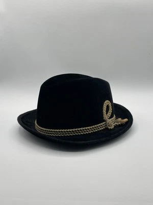 Sombrero Fedora Castor Negro Cavanagh Años 50 De Colección 7 1/4 Cuerdas Doradas Raras - Con Alemania Foto 1 de 4