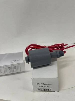 NOS New GEMS level switches LS-1900-CPVC P/N 74780 USA Transamerica Delaval - Image 1 of 4