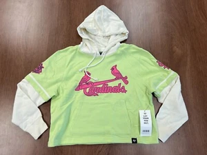 CAMISETA POLAR MUJER ST LOUIS CARDINALS 47 TRIFECTA RECORTADA SHORTSTOP CAPUCHA $120 - Imagen 1 de 7